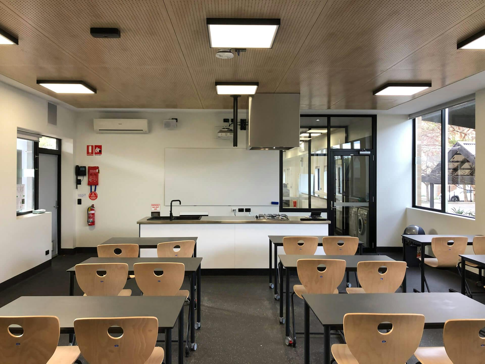 Classroom of Shelford Girls Grammar Food Technology Centre
